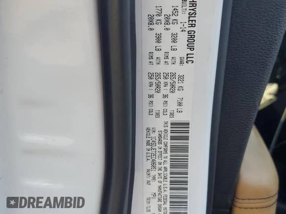 2014 Dodge Durango Citadel z VIN 1C4SDJET2EC406051, wystawiony jako Copart lot #84258365 z przebiegiem 168 210 mil mil oraz Szkoda całkowita • Salvage title. Historia ofert i sprzedaży dostępna na DreamBid. Obrazek 14.