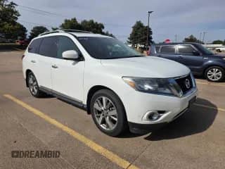 2014 Nissan Pathfinder Platinum with VIN 5N1AR2MN3EC711723, listed as a Copart auction lot 91272195 with 156,719 mi miles and Clean title. Bid and sale history available at DreamBid. Image 1.