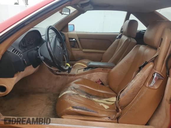 1992 Mercedes-Benz 500 z VIN WDBFA66EXNF059508, wystawiony jako Copart lot #66037545 z przebiegiem 96 601 mil mil oraz Czysty tytuł • Clean title. Historia ofert i sprzedaży dostępna na DreamBid. Obrazek 7.