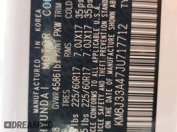 2018 Hyundai Tucson SEL с VIN KM8J33A47JU717712, выставлен на аукционе Copart как лот 85008265 с пробегом 132 398 миль миль и Чистый • Clean title. История ставок и продаж доступна на DreamBid. Изображение 13.