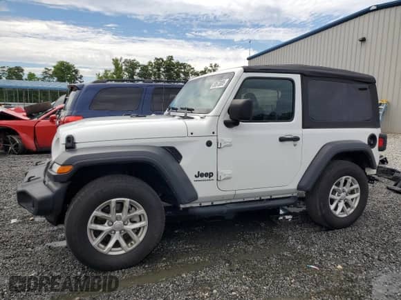 2023 Jeep Wrangler Sport S with VIN 1C4HJXAG6PW644372, listed as a Copart auction lot 58573085 with 38,704 mi miles and Clean title. Bid and sale history available at DreamBid. Image 1.