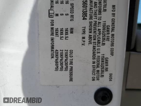 2005 Chevrolet Equinox LS with VIN 2CNDL13F756013854, listed as a Copart auction lot 70198875 with 107,315 mi miles and Salvage title. Bid and sale history available at DreamBid. Image 13.