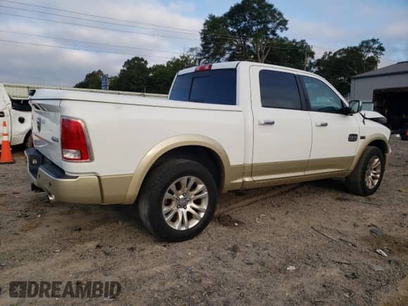 2013 Ram 1500 Laramie Longhorn with VIN 1C6RR7PT9DS706956, listed as a Copart auction lot 80455935 with 197,363 mi miles and Salvage title. Bid and sale history available at DreamBid. Image 3.