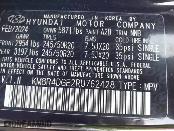 2024 Hyundai Palisade SEL z VIN KM8R4DGE2RU762428, wystawiony jako IAAI lot #43132499 z przebiegiem 24 811 mil mil oraz . Historia ofert i sprzedaży dostępna na DreamBid. Obrazek 9.