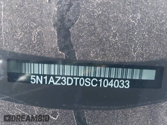 2025 Nissan Murano Platinum with VIN 5N1AZ3DT0SC104033, listed as a IAAI auction lot 42030534 with 1,836 mi miles and . Bid and sale history available at DreamBid. Image 9.