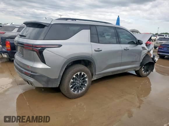 2025 Chevrolet Traverse AWD Z71 с VIN 1GNEVJRS3SJ136869, выставлен на аукционе Copart как лот 67265005 с пробегом 17 115 миль миль и Списание • Salvage title. История ставок и продаж доступна на DreamBid. Изображение 3.