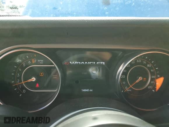 2022 Jeep Wrangler Sport S z VIN 1C4HJXAGXNW271320, wystawiony jako Copart lot #63570705 z przebiegiem 14 840 mil mil oraz Szkoda całkowita • Salvage title. Historia ofert i sprzedaży dostępna na DreamBid. Obrazek 9.