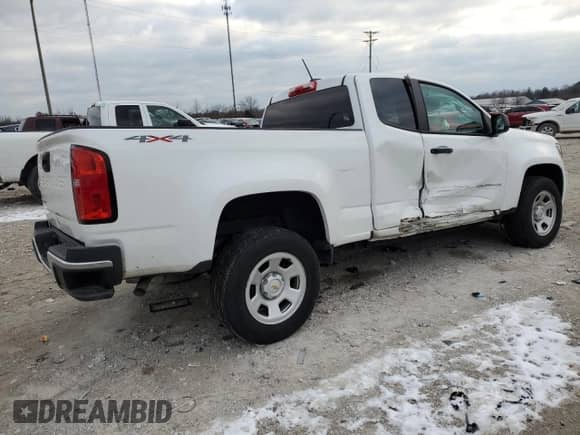 2021 Chevrolet Colorado 4WD Work Truck z VIN 1GCHTBEA7M1206343, wystawiony jako Copart lot #82903544 z przebiegiem 17 331 mil mil oraz Szkoda całkowita • Salvage title. Historia ofert i sprzedaży dostępna na DreamBid. Obrazek 3.