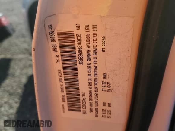 2006 Chrysler 300 with VIN 2C3KA43R46H388656, listed as a Copart auction lot 82635565 with 309,784 mi miles and Salvage title. Bid and sale history available at DreamBid. Image 12.