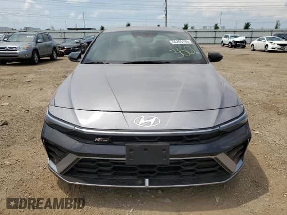 2025 Hyundai Elantra N Line z VIN KMHLR4DF0SU935096, wystawiony jako Copart lot #64205195 z przebiegiem 4 222 mil mil oraz Szkoda całkowita • Salvage title. Historia ofert i sprzedaży dostępna na DreamBid. Obrazek 5.
