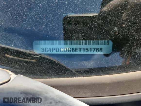 2014 Dodge Journey Limited with VIN 3C4PDCDG6ET151768, listed as a Copart auction lot 66884405 with 214,339 mi miles and Clean title. Bid and sale history available at DreamBid. Image 12.