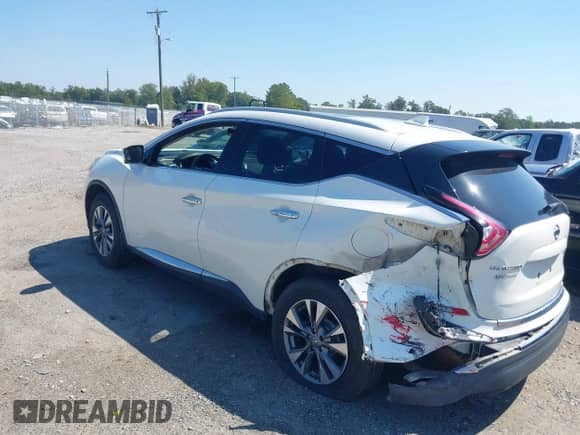 2017 Nissan Murano Platinum with VIN 5N1AZ2MH3HN123999, listed as a IAAI auction lot 43137857 with 61,804 mi miles and . Bid and sale history available at DreamBid. Image 3.