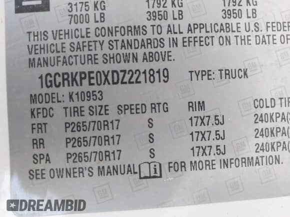 2013 Chevrolet Silverado 1500 Work Truck с VIN 1GCRKPE0XDZ221819, выставлен на аукционе IAAI как лот 43196403 с пробегом 98 851 миль миль и . История ставок и продаж доступна на DreamBid. Изображение 9.