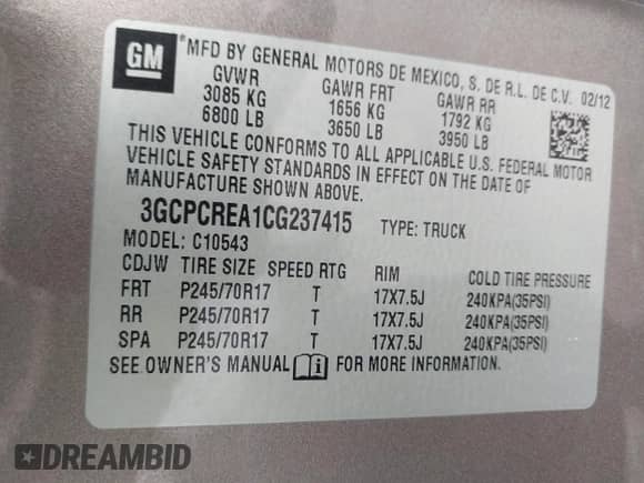 2012 Chevrolet Silverado 1500 LS z VIN 3GCPCREA1CG237415, wystawiony jako IAAI lot #43135420 z przebiegiem 215 687 mil mil oraz . Historia ofert i sprzedaży dostępna na DreamBid. Obrazek 9.
