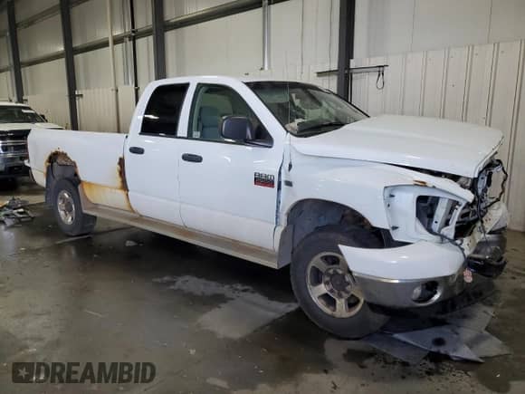 2009 Dodge 2500 SXT with VIN 3D7KS28T39G522858, listed as a Copart auction lot 64808235 with 401,808 mi miles and Salvage title. Bid and sale history available at DreamBid. Image 4.