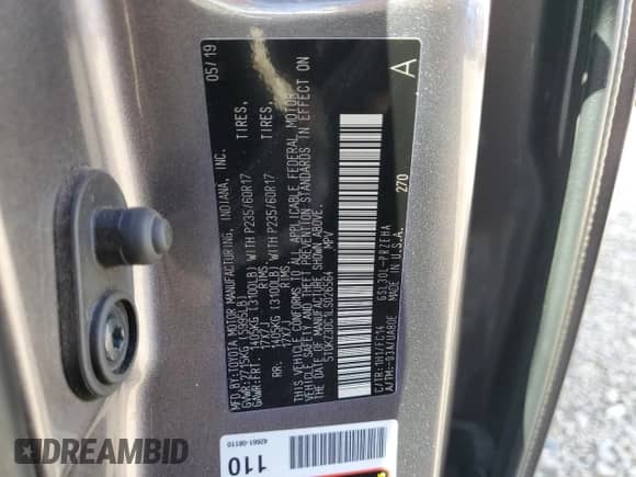 2020 Toyota Sienna LE Auto Access Seat with VIN 5TDKZ3DC1LS026564, listed as a Copart auction lot 72011615 with 63,133 mi miles and Salvage title. Bid and sale history available at DreamBid. Image 13.