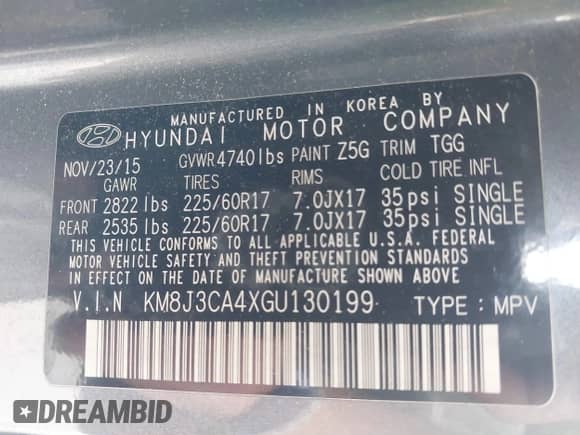 2016 Hyundai Tucson SE с VIN KM8J3CA4XGU130199, выставлен на аукционе IAAI как лот 42993864 с пробегом 127 576 миль миль и . История ставок и продаж доступна на DreamBid. Изображение 9.