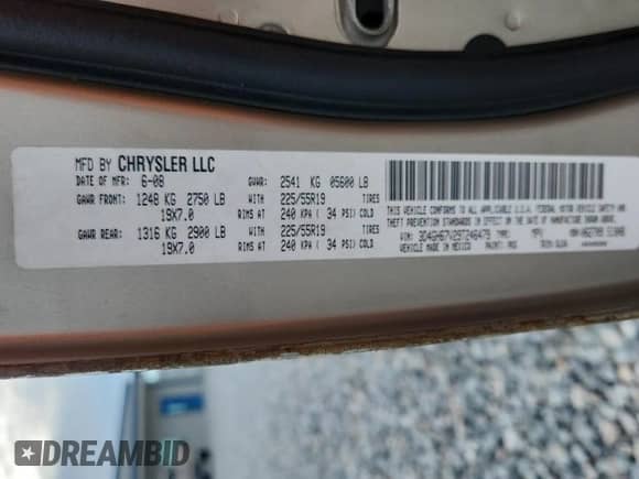 2009 Dodge Journey R/T z VIN 3D4GH67V29T246479, wystawiony jako Copart lot #70191075 z przebiegiem 187 714 mil mil oraz Czysty tytuł • Clean title. Historia ofert i sprzedaży dostępna na DreamBid. Obrazek 13.