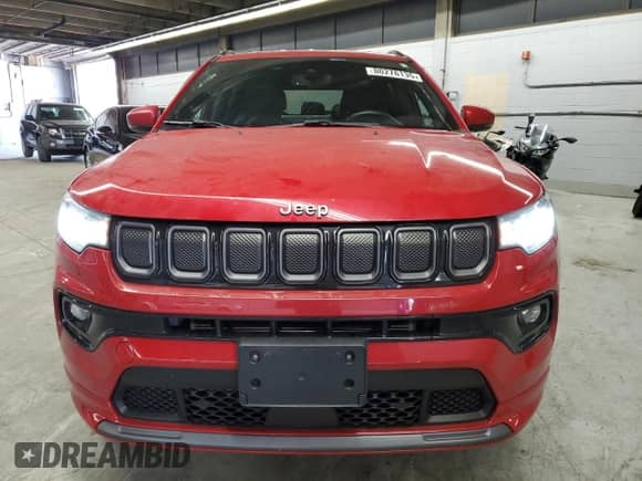 2022 Jeep Compass (RED) Edition with VIN 3C4NJDCB8NT134871, listed as a Copart auction lot 80276135 with 34,110 mi miles and Salvage title. Bid and sale history available at DreamBid. Image 5.