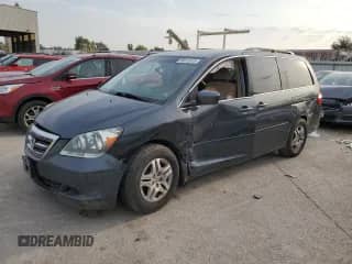 2005 Honda Odyssey EX с VIN 5FNRL38495B024362, выставлен на аукционе Copart как лот 80073415 с пробегом 217 177 миль миль и Списание • Salvage title. История ставок и продаж доступна на DreamBid. Изображение 1.