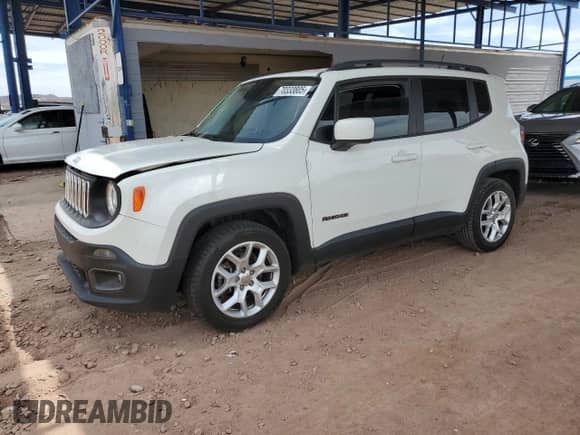 2017 Jeep Renegade Latitude z VIN ZACCJABB5HPF83508, wystawiony jako Copart lot #70333805 z przebiegiem 62 868 mil mil oraz Szkoda całkowita • Salvage title. Historia ofert i sprzedaży dostępna na DreamBid. Obrazek 1.