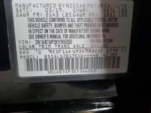 2019 Nissan Sentra SV z VIN 3N1AB7AP3KY366260, wystawiony jako Copart lot #81927115 z przebiegiem 117 757 mil mil oraz Szkoda całkowita • Salvage title. Historia ofert i sprzedaży dostępna na DreamBid. Obrazek 13.