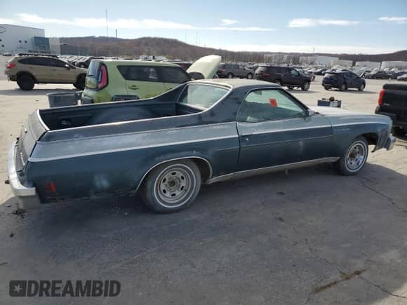 1977 Chevrolet El Camino with VIN 1D80L7R420505, listed as a Copart auction lot 82137504 with 48,606 mi miles and Clean title. Bid and sale history available at DreamBid. Image 3.