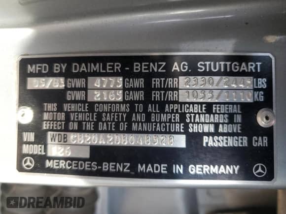 1983 Mercedes-Benz 300 SD с VIN WDBCB20A2DB048328, выставлен на аукционе Copart как лот 78741364 с пробегом 96 658 миль миль и Списание • Salvage title. История ставок и продаж доступна на DreamBid. Изображение 12.