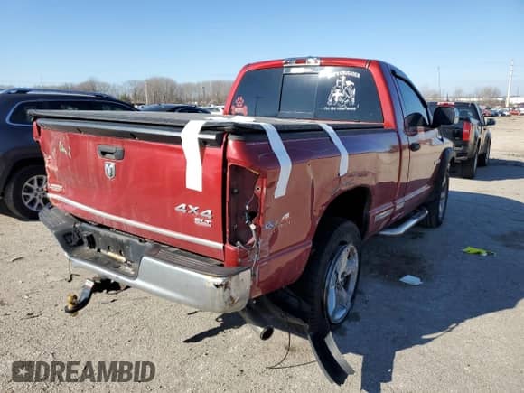 2008 Dodge 1500 ST with VIN 1D7HU16228J225442, listed as a Copart auction lot 42292004 with 161,790 mi miles and Salvage title. Bid and sale history available at DreamBid. Image 3.