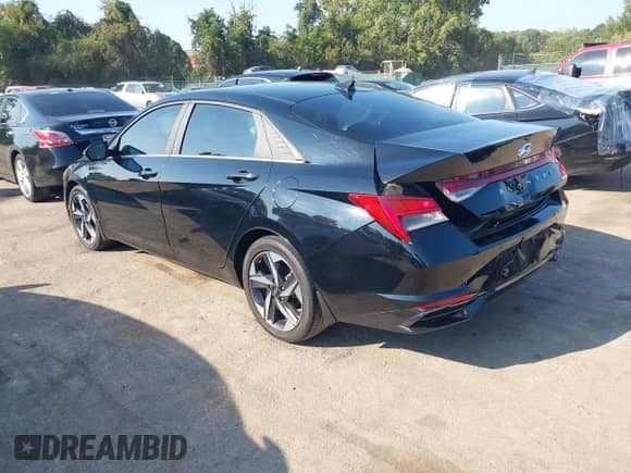 2023 Hyundai Elantra Limited with VIN KMHLP4AG7PU521758, listed as a IAAI auction lot 43273536 with 27,510 mi miles and . Bid and sale history available at DreamBid. Image 3.