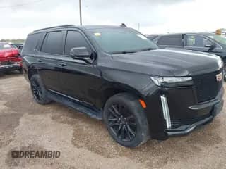 2021 Cadillac Escalade Sport with VIN 1GYS3EKL5MR214207, listed as a IAAI auction lot 42382121 with 81,359 mi miles and . Bid and sale history available at DreamBid. Image 1.