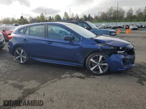 2018 Subaru Impreza Special Sports with VIN 4S3GTAL69J1734319, listed as a Copart auction lot 52453655 with 45,282 mi miles and Salvage title. Bid and sale history available at DreamBid. Image 4.