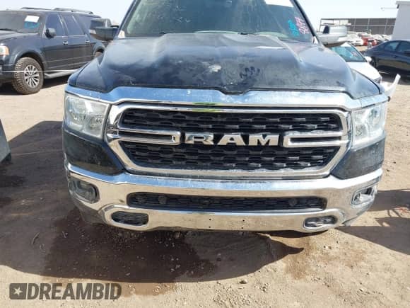 2022 Ram 1500 Big Horn with VIN 1C6RRFBG9NN279573, listed as a IAAI auction lot 41692350 with 48,587 mi miles and . Bid and sale history available at DreamBid. Image 6.
