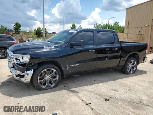 2019 Ram 1500 Tradesman with VIN 1C6RREGT2KN650861, listed as a Copart auction lot 65469055 with 153,258 mi miles and Salvage title. Bid and sale history available at DreamBid. Image 1.