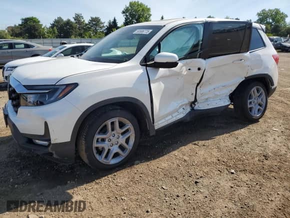 2025 Honda Passport EX-L с VIN 5FNYF8H55SB000676, выставлен на аукционе Copart как лот 58586775 с пробегом 4 074 миль миль и Списание • Salvage title. История ставок и продаж доступна на DreamBid. Изображение 1.