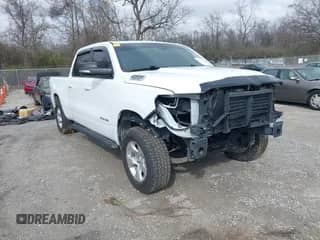 2021 Ram 1500 Big Horn with VIN 1C6SRFMT4MN815288, listed as a IAAI auction lot 41930342 with 112,502 mi miles and . Bid and sale history available at DreamBid. Image 1.