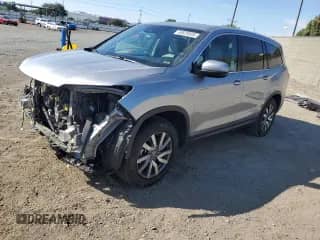 2021 Honda Pilot EX-L z VIN 5FNYF5H58MB018915, wystawiony jako Copart lot #63970525 z przebiegiem 109 935 mil mil oraz Szkoda całkowita • Salvage title. Historia ofert i sprzedaży dostępna na DreamBid. Obrazek 1.