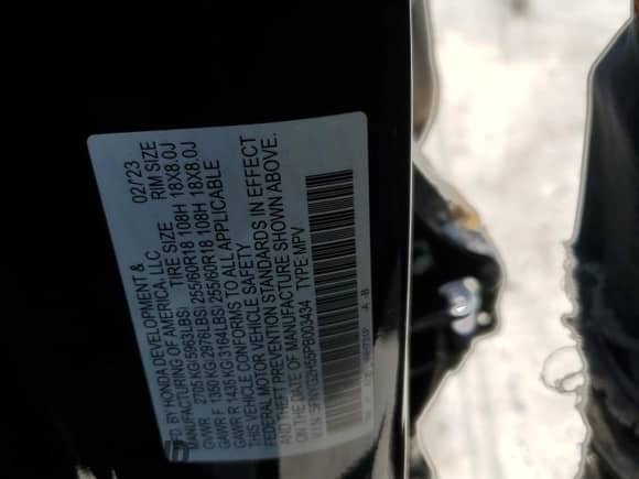 2023 Honda Pilot EX-L z VIN 5FNYG2H55PB003434, wystawiony jako Copart lot #64575625 z przebiegiem 48 212 mil mil oraz Szkoda całkowita • Salvage title. Historia ofert i sprzedaży dostępna na DreamBid. Obrazek 13.