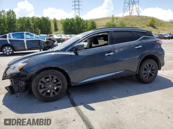 2017 Nissan Murano S with VIN 5N1AZ2MH5HN186876, listed as a Copart auction lot 64136765 with 138,474 mi miles and Salvage title. Bid and sale history available at DreamBid. Image 1.