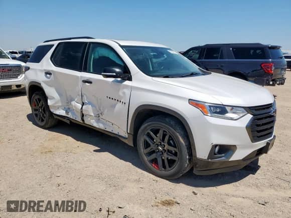 2020 Chevrolet Traverse Premier with VIN 1GNERKKW4LJ291603, listed as a Copart auction lot 67626135 with 46,712 mi miles and Salvage title. Bid and sale history available at DreamBid. Image 4.