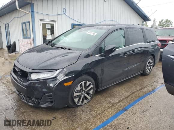 2025 Honda Odyssey EX-L с VIN 5FNRL6H61SB069682, выставлен на аукционе Copart как лот 66191185 с пробегом 2 002 миль миль и Списание • Salvage title. История ставок и продаж доступна на DreamBid. Изображение 1.