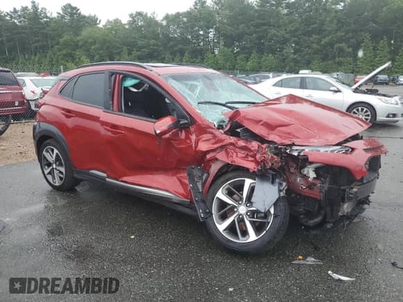 2021 Hyundai Kona Ultimate с VIN KM8K5CA57MU635166, выставлен на аукционе Copart как лот 64179745 с пробегом 56 394 миль миль и Списание • Salvage title. История ставок и продаж доступна на DreamBid. Изображение 4.
