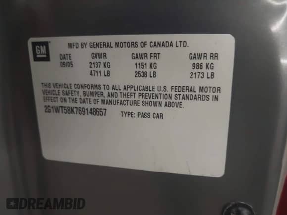 2006 Chevrolet Impala LT 3.5L z VIN 2G1WT58K769148657, wystawiony jako IAAI lot #43465123 z przebiegiem 198 936 mil mil oraz . Historia ofert i sprzedaży dostępna na DreamBid. Obrazek 9.
