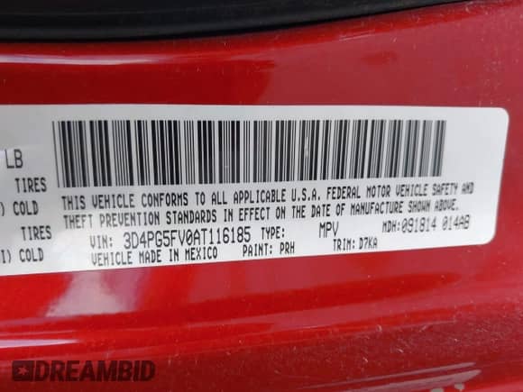 2010 Dodge Journey SXT with VIN 3D4PG5FV0AT116185, listed as a IAAI auction lot 43361857 with 154,081 mi miles and . Bid and sale history available at DreamBid. Image 9.