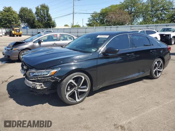 2019 Honda Accord Sport with VIN 1HGCV2F38KA010284, listed as a Copart auction lot 80355455 with 139,907 mi miles and Salvage title. Bid and sale history available at DreamBid. Image 1.