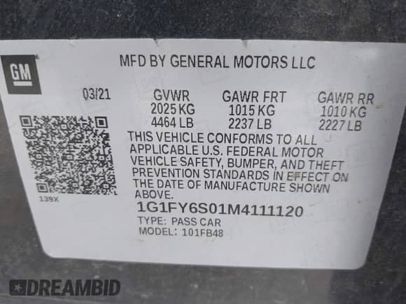 2021 Chevrolet Bolt EV LT z VIN 1G1FY6S01M4111120, wystawiony jako IAAI lot #42294119 z przebiegiem 42 950 mil mil oraz . Historia ofert i sprzedaży dostępna na DreamBid. Obrazek 9.