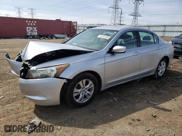 2010 Honda Accord LX-P with VIN 1HGCP2F45AA112370, listed as a Copart auction lot 46634183 with 101,130 mi miles and Salvage title. Bid and sale history available at DreamBid. Image 1.