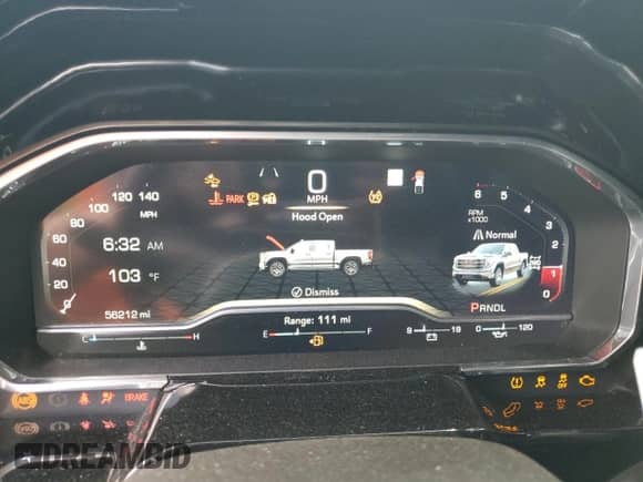 2023 GMC Sierra 1500 SLE with VIN 1GTUUBED6PZ181172, listed as a Copart auction lot 68332325 with 56,212 mi miles and Salvage title. Bid and sale history available at DreamBid. Image 9.