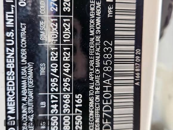 2017 Mercedes-Benz GLS 550 with VIN 4JGDF7DE0HA785832, listed as a Copart auction lot 69815005 with 139,264 mi miles and Salvage title. Bid and sale history available at DreamBid. Image 13.