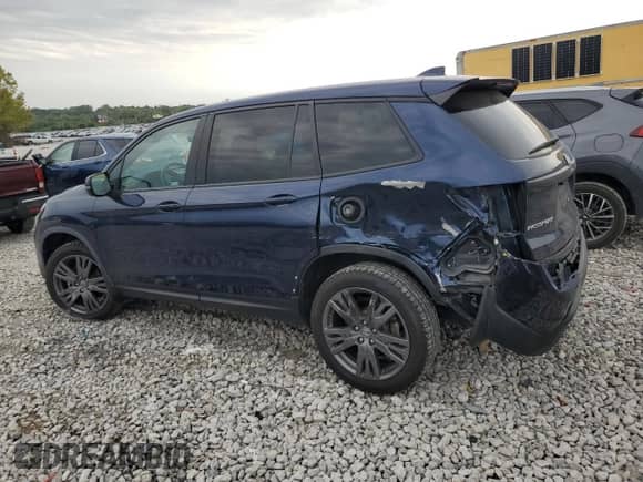2021 Honda Passport EX-L with VIN 5FNYF8H53MB004552, listed as a Copart auction lot 70690565 with 100,370 mi miles and Salvage title. Bid and sale history available at DreamBid. Image 2.